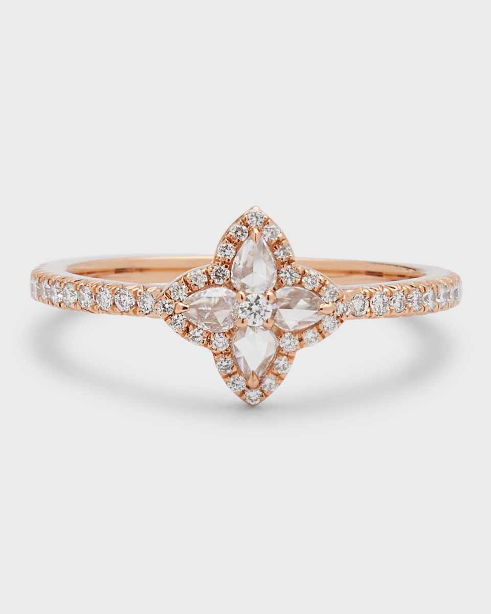 Blossom 18K Rose Gold Blossom Motif Diamond Ring, Size 6, 0.34tcw